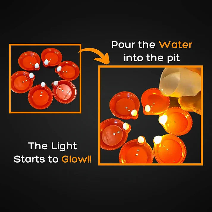 Smokeless Water Senor Diyas ( RE-USABLE & LONG LASTING) (06 Pcs)